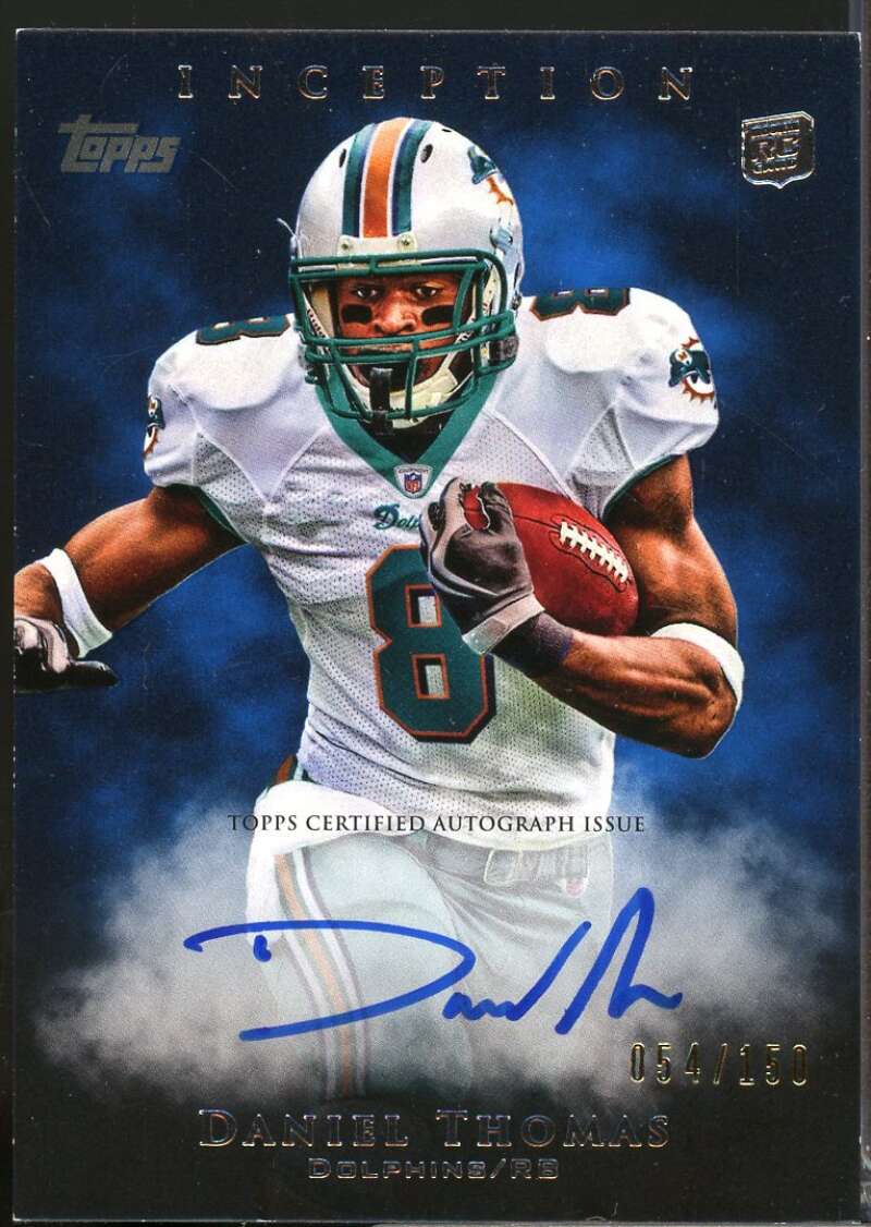 Daniel Thomas Card 2011 Topps Inception Rookie Autograph Blue #114  Image 1