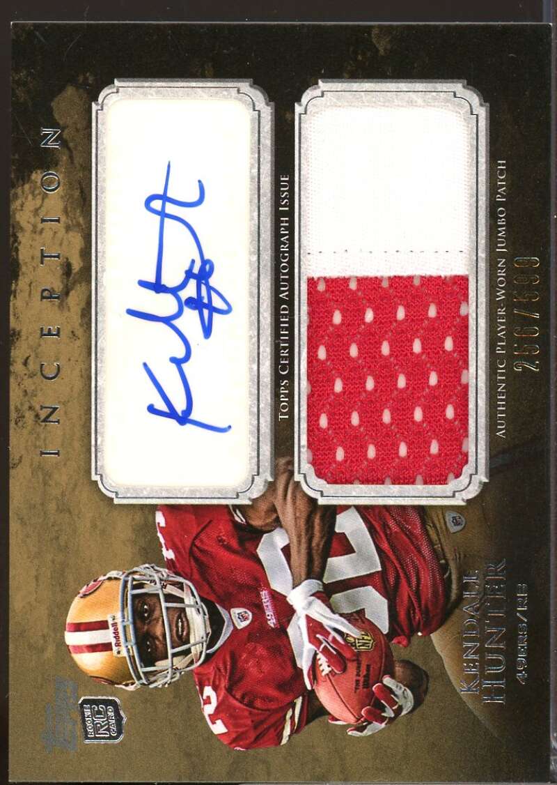 Kendall Hunter /599 2011 Topps Inception Rookie Jumbo Patch Autographs #AJPKH  Image 1