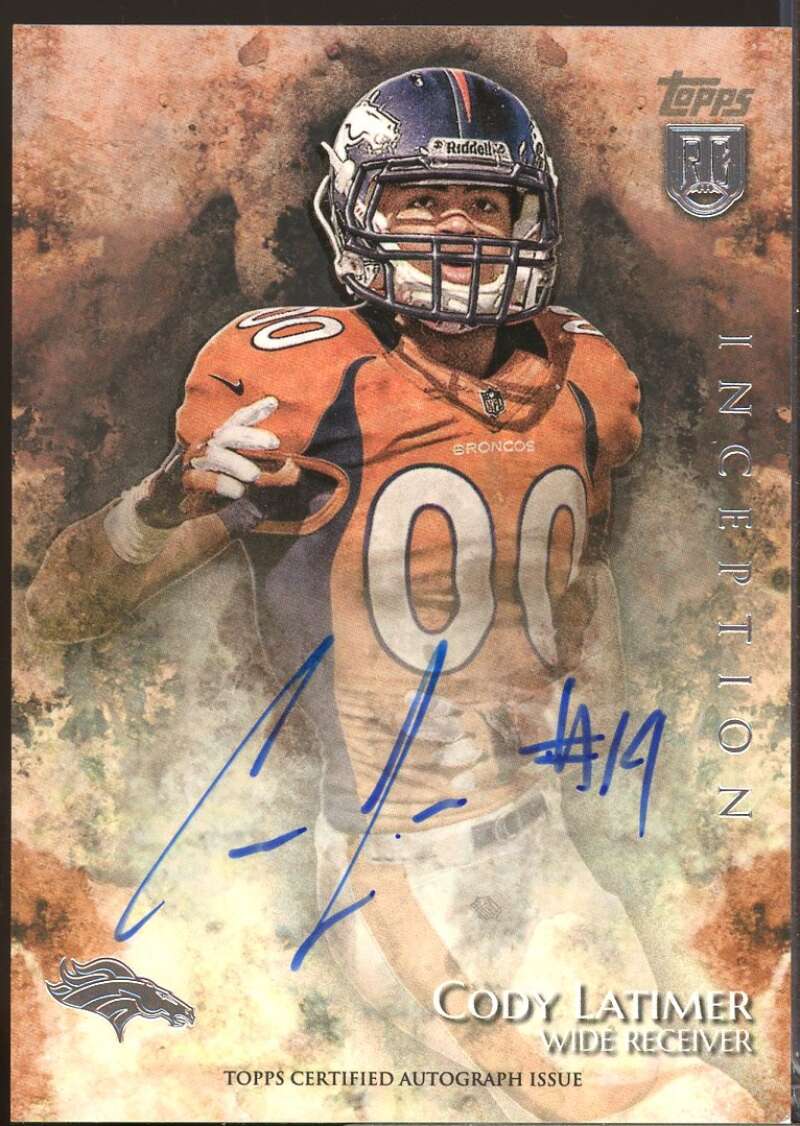 Cody Latimer RC Card 2014 Topps Inception Rookie Autograph #53  Image 1