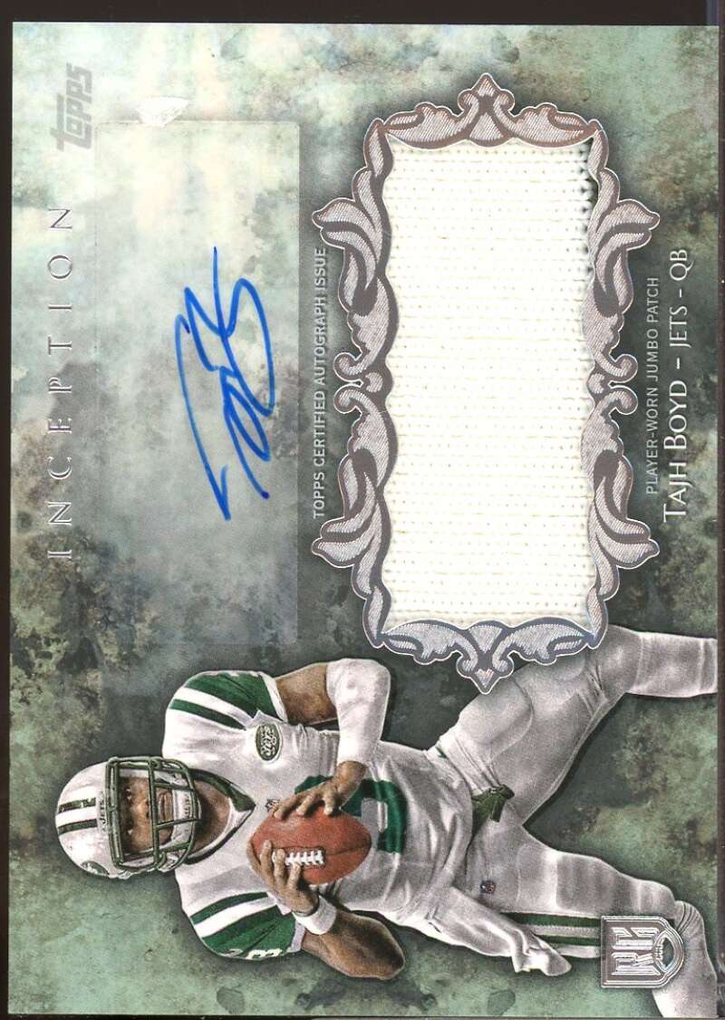 Tajh Boyd Card 2014 Topps Inception Rookie Jumbo Patch Autographs #IAJPTO  Image 1