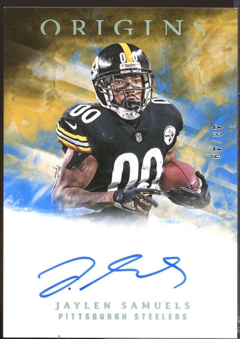 Jaylen Samuels /49 Card 2018 Panini Origins Rookie Autograph Blue #31  Image 1