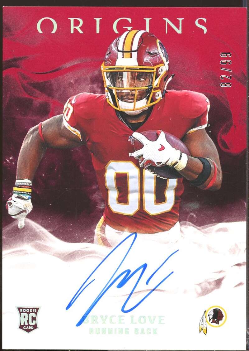 Bryce Love Card 2019 Panini Origins Rookie Autographs Red #26  Image 1
