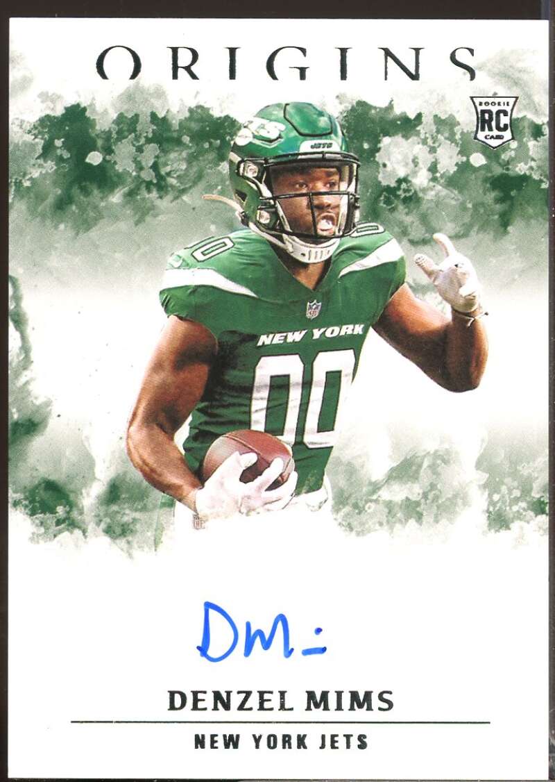 Denzel Mims Card 2020 Panini Origins Rookie Autographs #23  Image 1