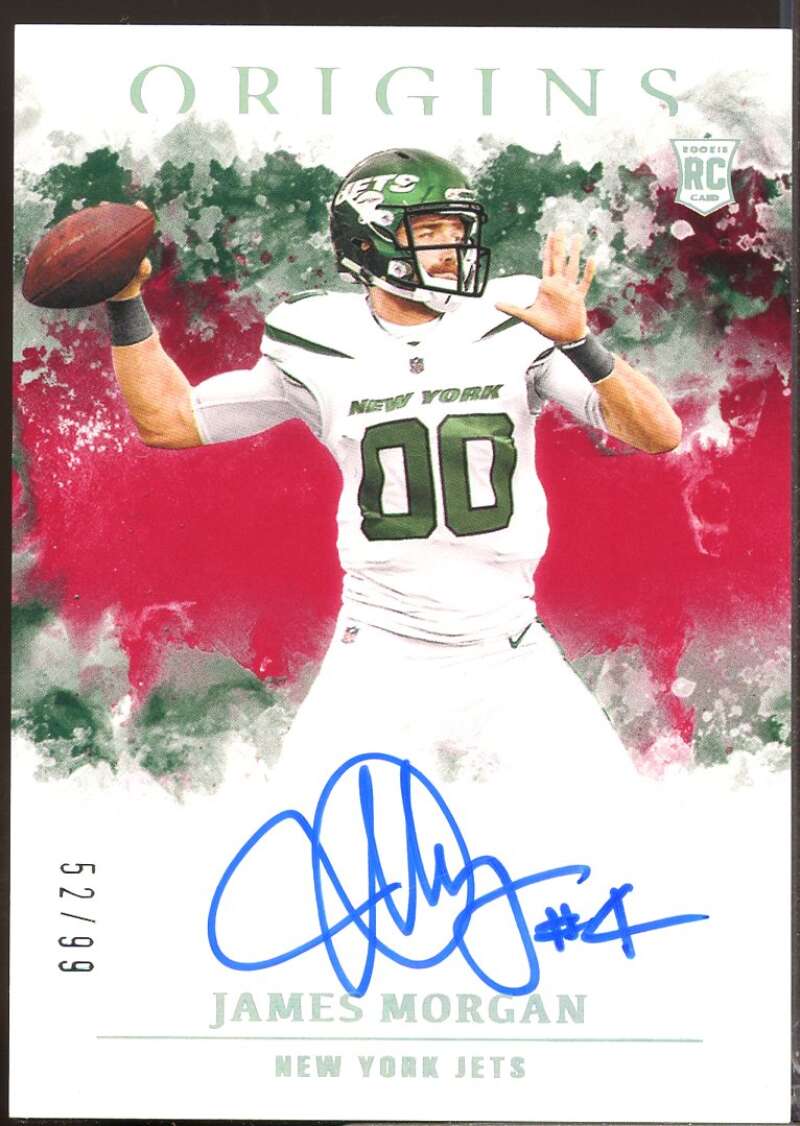 James Morgan Card 2020 Panini Origins Rookie Autographs Red #41  Image 1