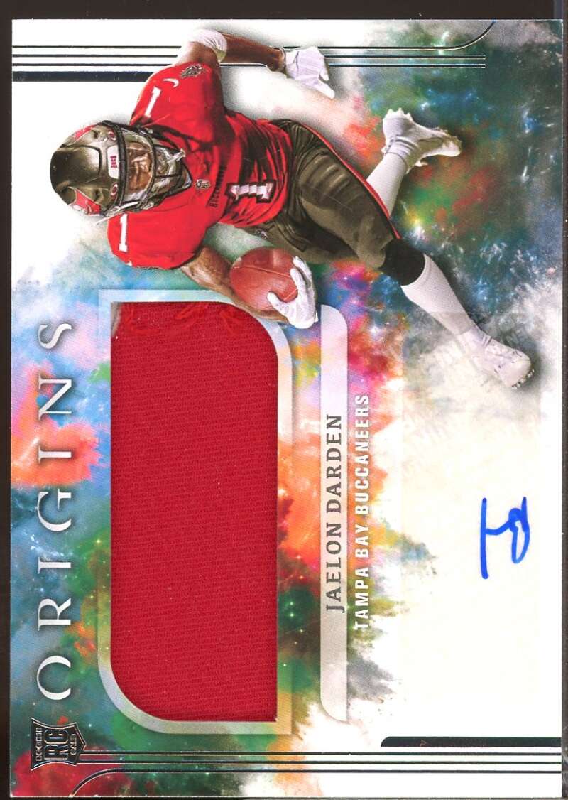 Jaelon Darden Card 2021 Panini Origins Rookie Jersey Autograph #187  Image 1