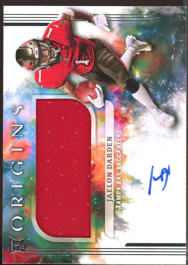 Jaelon Darden Card 2021 Panini Origins Rookie Jersey Autograph #187  Image 1