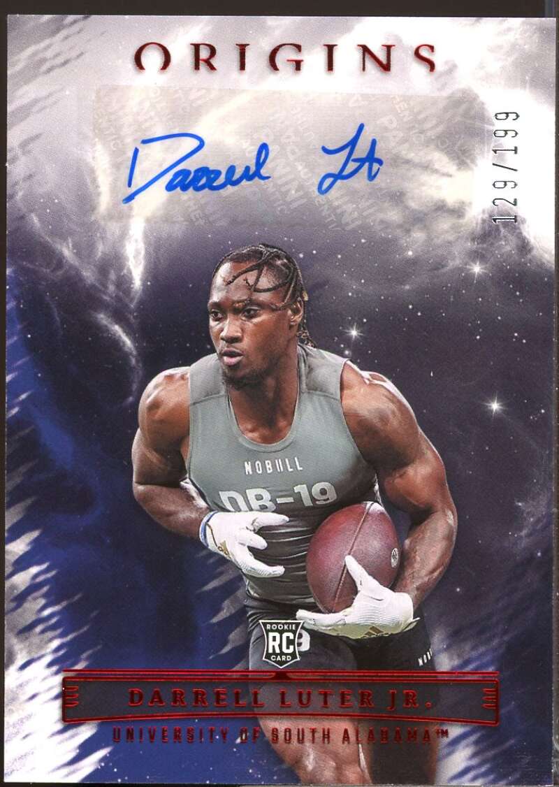 Darrell Luter Jr. 2023 Panini Chronicles Draft Origins Rookie Autograph Red #42  Image 1