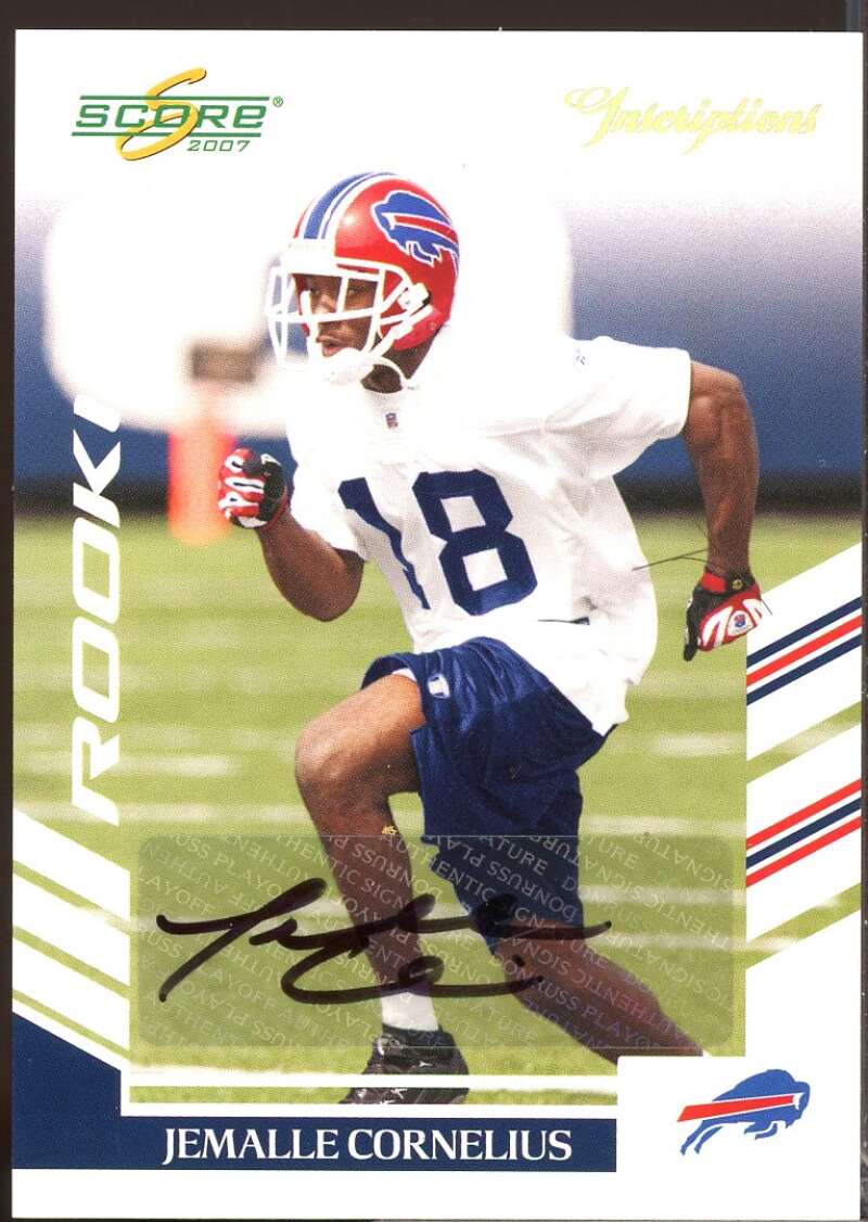 Jemalle Cornelius Card 2007 Score Inscriptions Rookie Autograph #319  Image 1