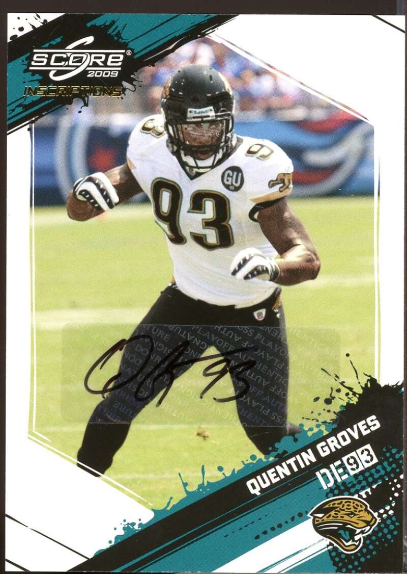 Quentin Groves /449 Card 2009 Score Inscriptions Autographs #139  Image 1