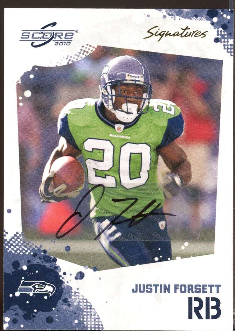 Justin Forsett Card 2010 Score Signatures Autograph #260  Image 1