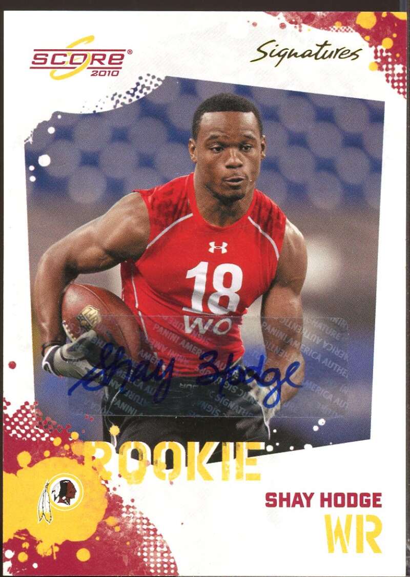 Shay Hodge Card 2010 Score Signatures Rookie Autograph #393  Image 1