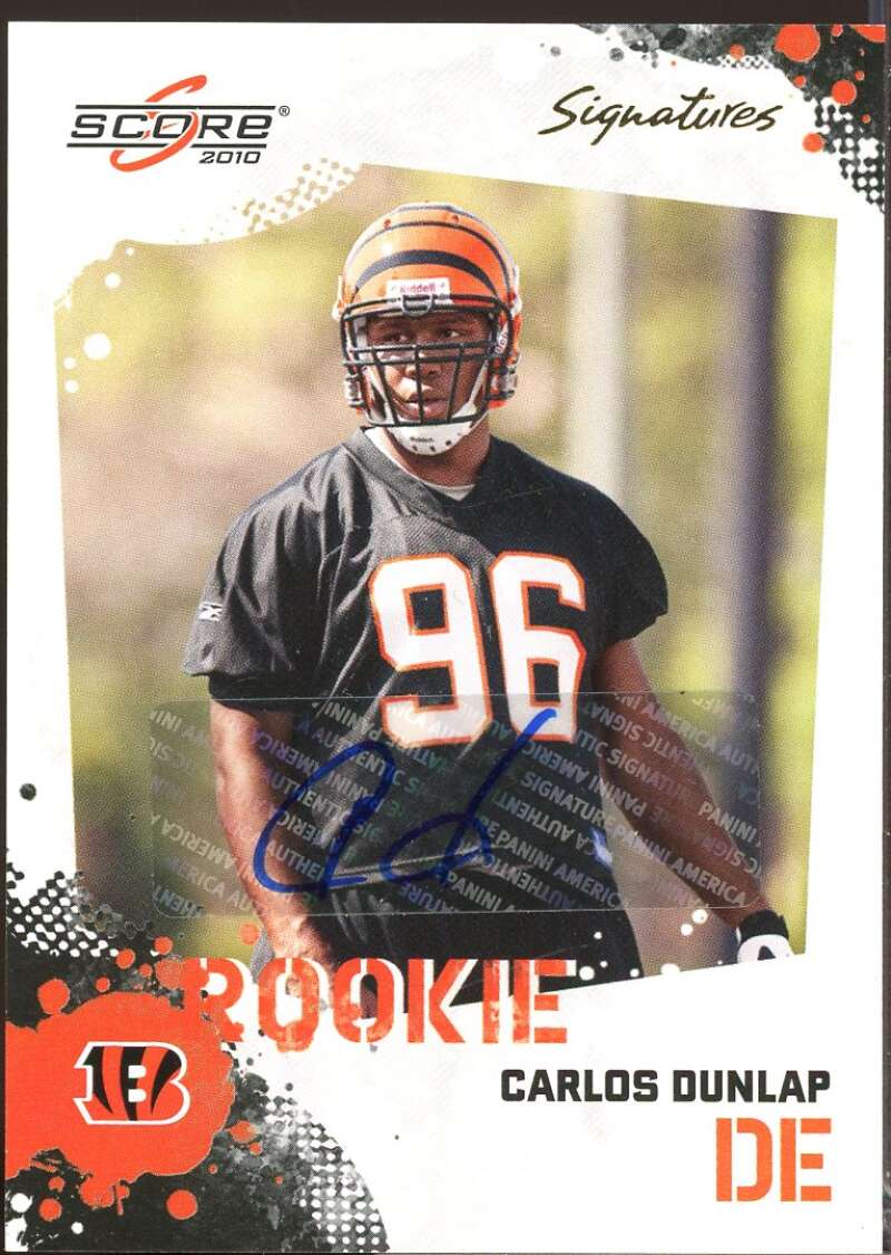 Carlos Dunlap Card 2010 Score Signatures Rookie Autograph #316  Image 1