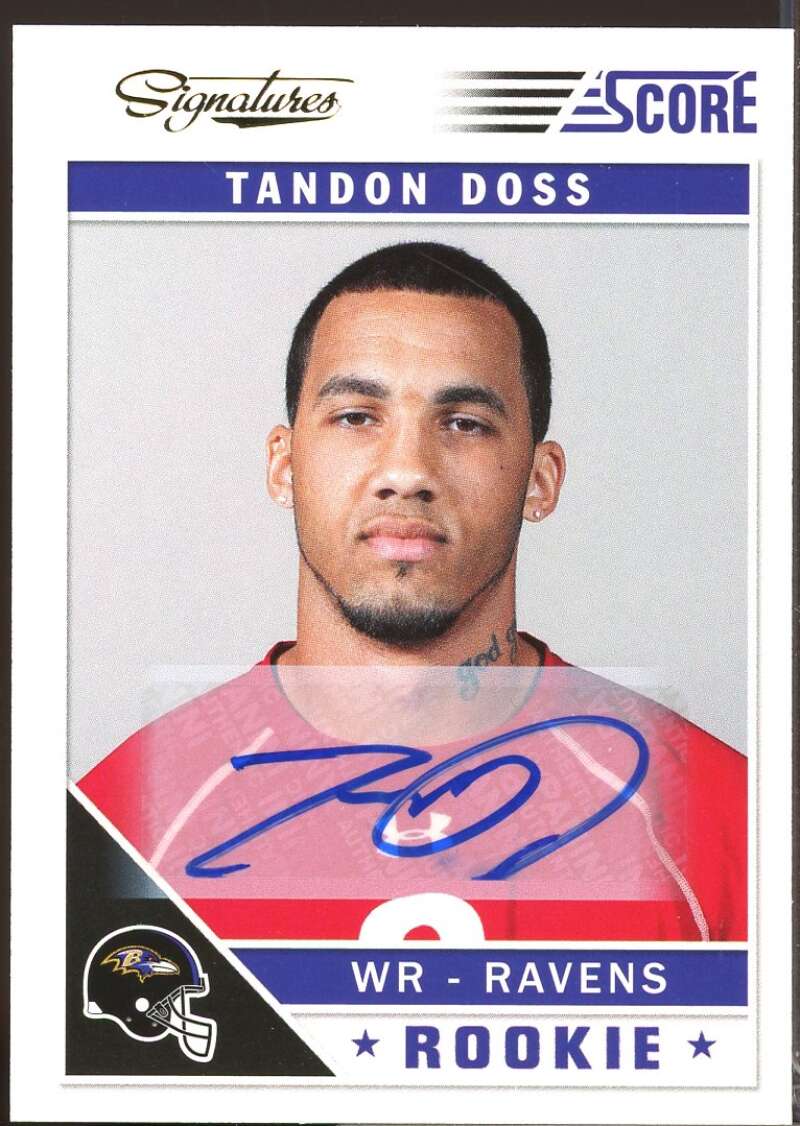 Tandon Doss Card 2011 Score Signatures Rookie Autograph #394  Image 1