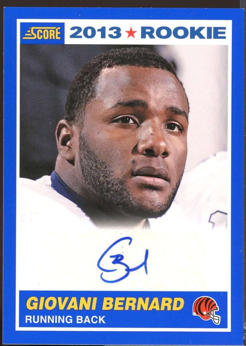Giovani Bernard Card 2013 Score Rookie Autograph Signatures Blue #369  Image 1