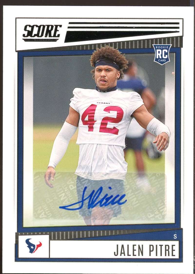 Jalen Pitre Card 2022 Score Rookie Autograph Signatures #368  Image 1