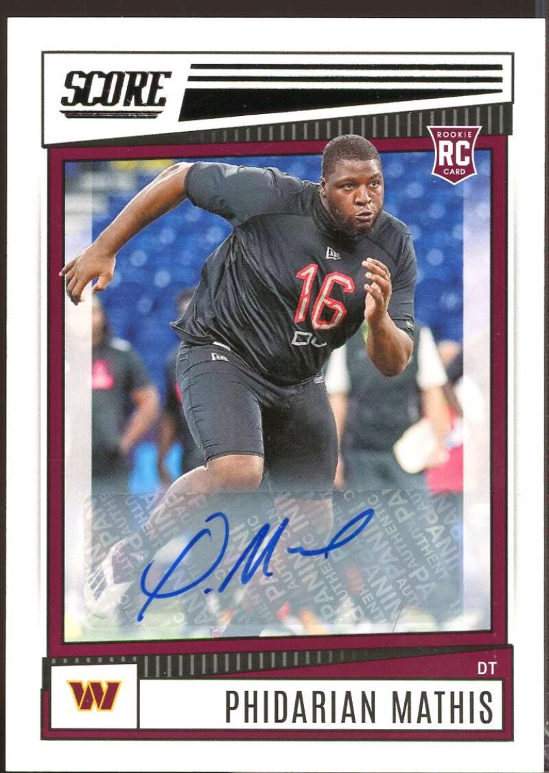Phidarian Mathis Card 2022 Score Rookie Autograph Signatures #360  Image 1