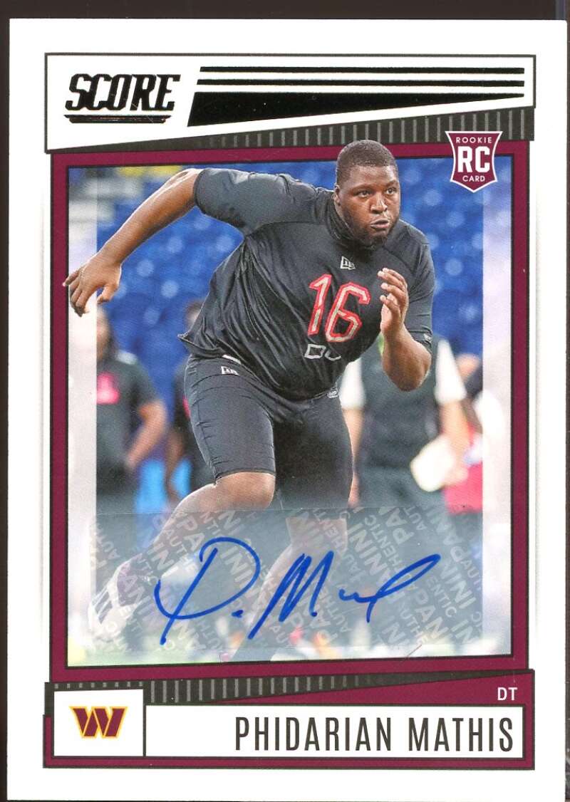 Phidarian Mathis Card 2022 Score Rookie Autograph Signatures #360  Image 1