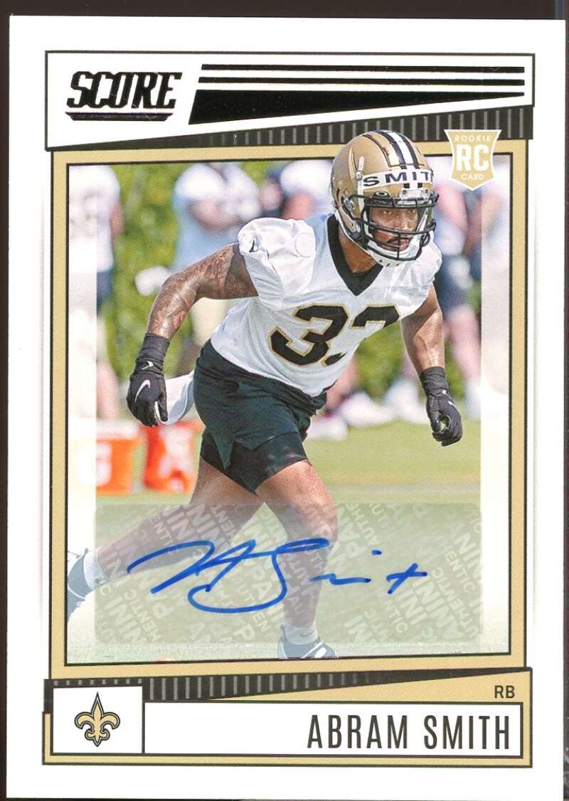 Abram Smith Card 2022 Score Rookie Autograph Signatures #311  Image 1