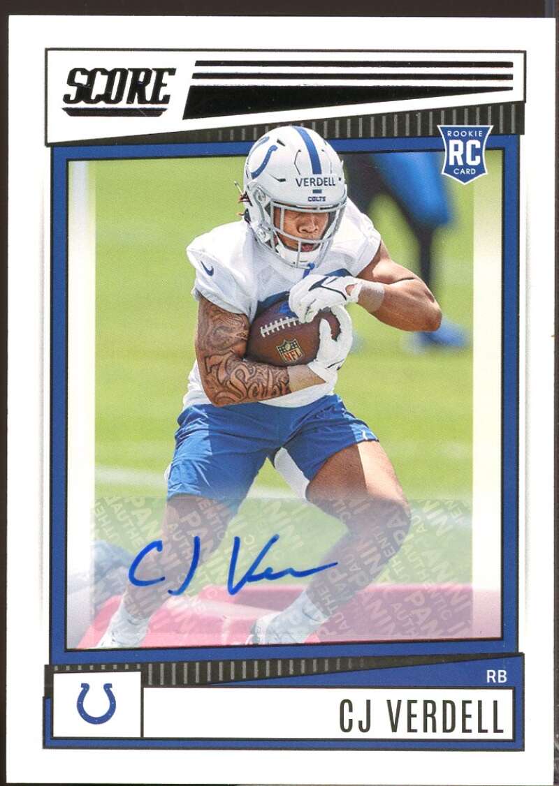 CJ Verdell Card 2022 Score Rookie Autograph Signatures #392  Image 1