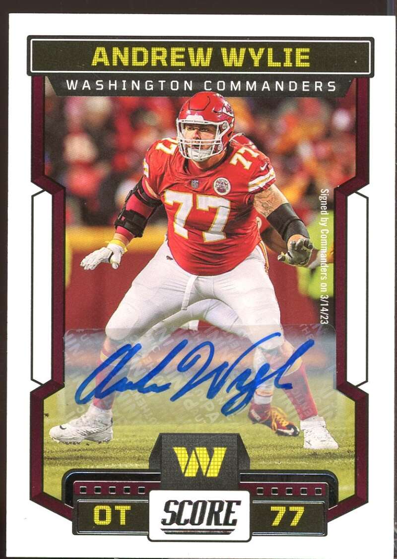 Andrew Wylie Card 2023 Score Autograph Signatures #300  Image 1