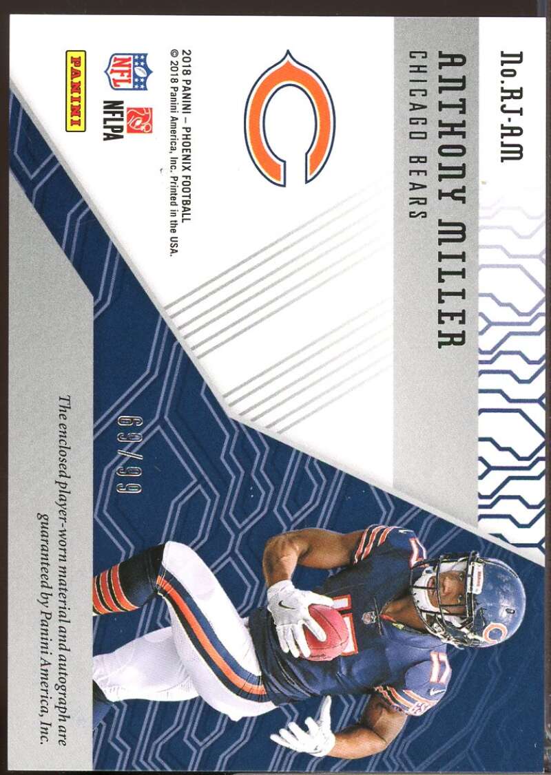 Anthony Miller /99 2018 Panini Phoenix Rookie Jumbo Jersey Autograph Orange #14  Image 2