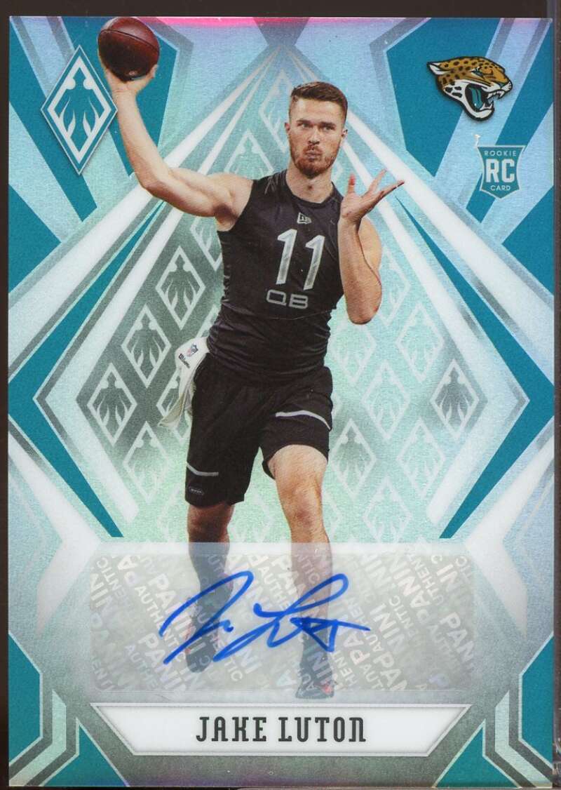 Jake Luton Card 2020 Panini Phoenix Rookie Autographs Silver #182  Image 1