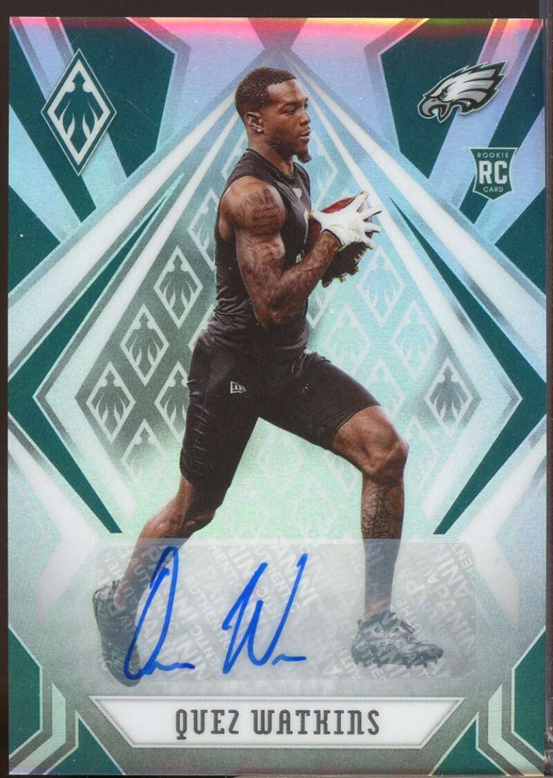 Quez Watkins Card 2020 Panini Phoenix Rookie Autographs Silver #183  Image 1