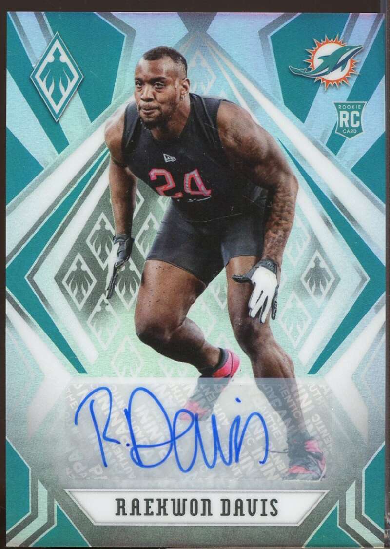 Raekwon Davis Card 2020 Panini Phoenix Rookie Autographs Silver #167  Image 1