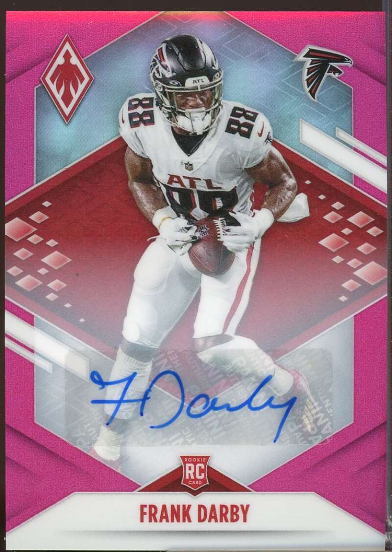 Frank Darby /99 Card 2021 Panini Phoenix Rookie Autographs Pink #194  Image 1