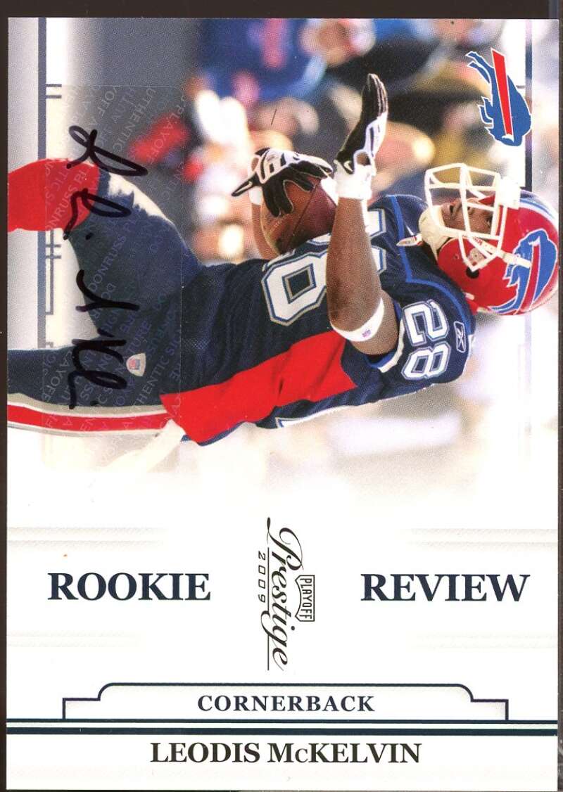 Leodis McKelvin /250 Card 2009 Playoff Prestige Rookie Review Autographs #37  Image 1