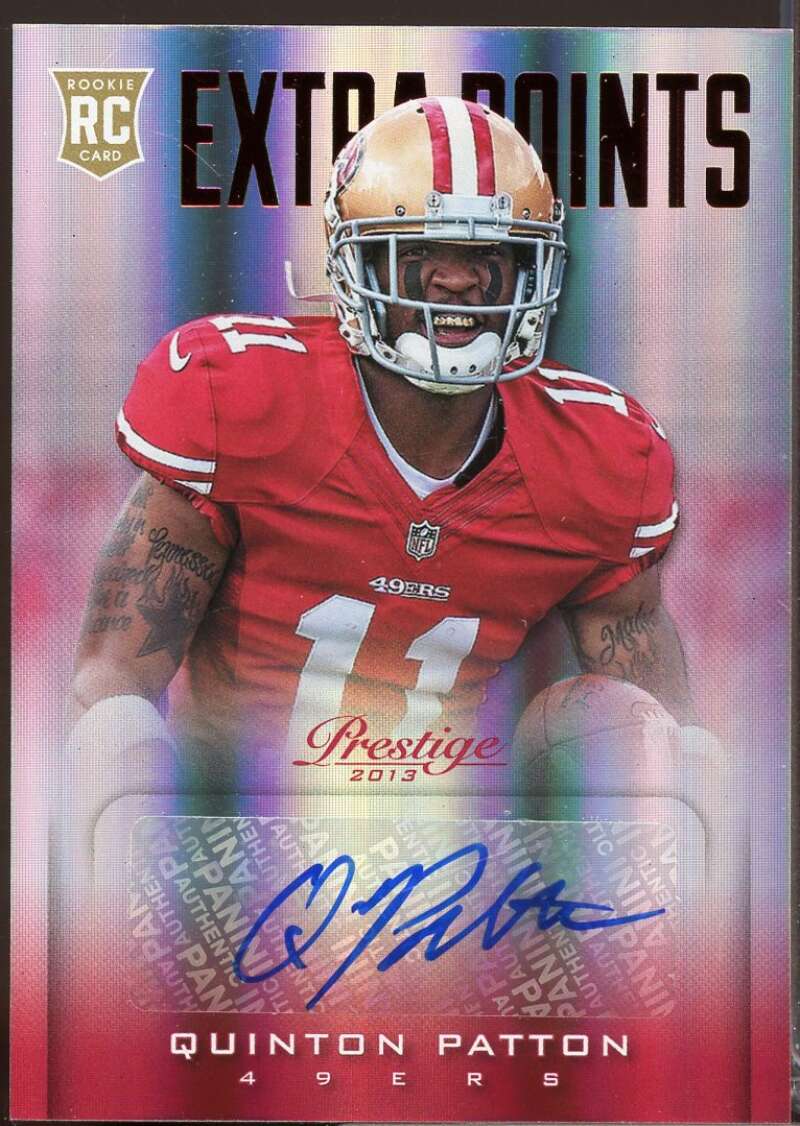 Quinton Patton Card 2013 Prestige Extra Points Red Rookie Autographs #275  Image 1