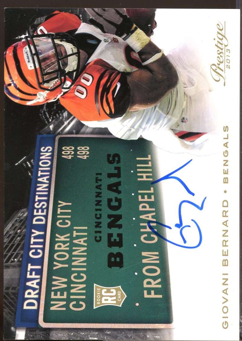 Giovani Bernard 2013 Prestige Draft City Destinations Rookie Autographs #11  Image 1