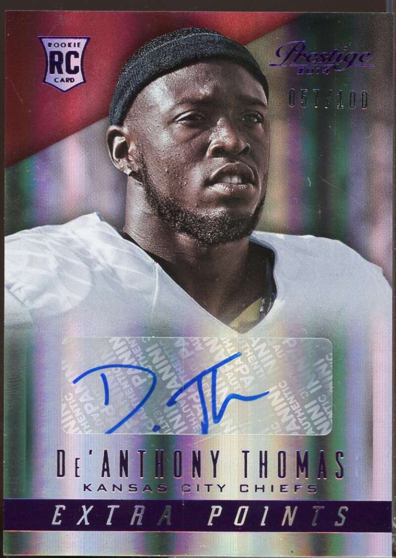 De'Anthony Thomas /100 2014 Prestige Extra Points Purple Rookie Autographs #228  Image 1