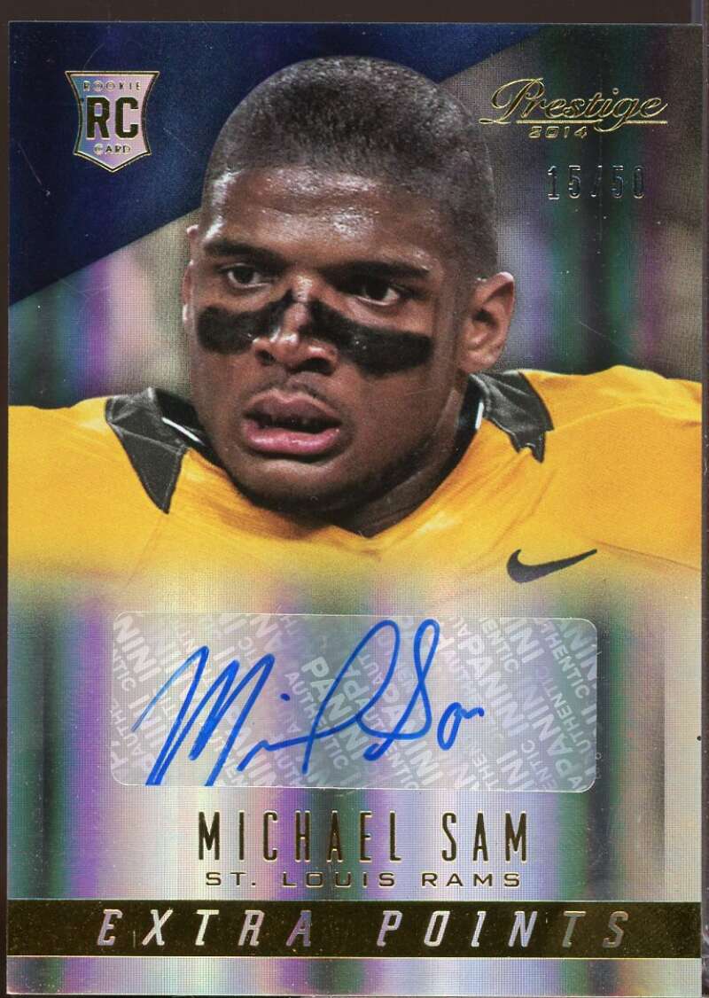 Michael Sam /50 Card 2014 Prestige Extra Points Gold Rookie Autographs #272  Image 1