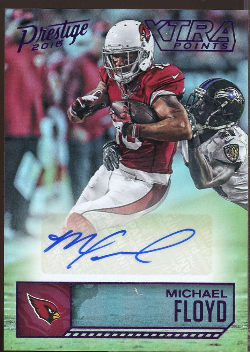 Michael Floyd /100 Card 2016 Prestige Autographs Xtra Points Purple #76  Image 1