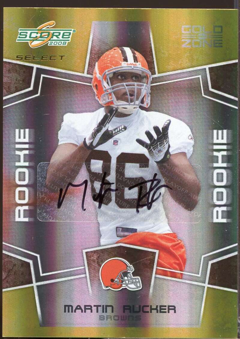 Martin Rucker /50 Card 2008 Select Rookie Autographs Gold Zone #399  Image 1