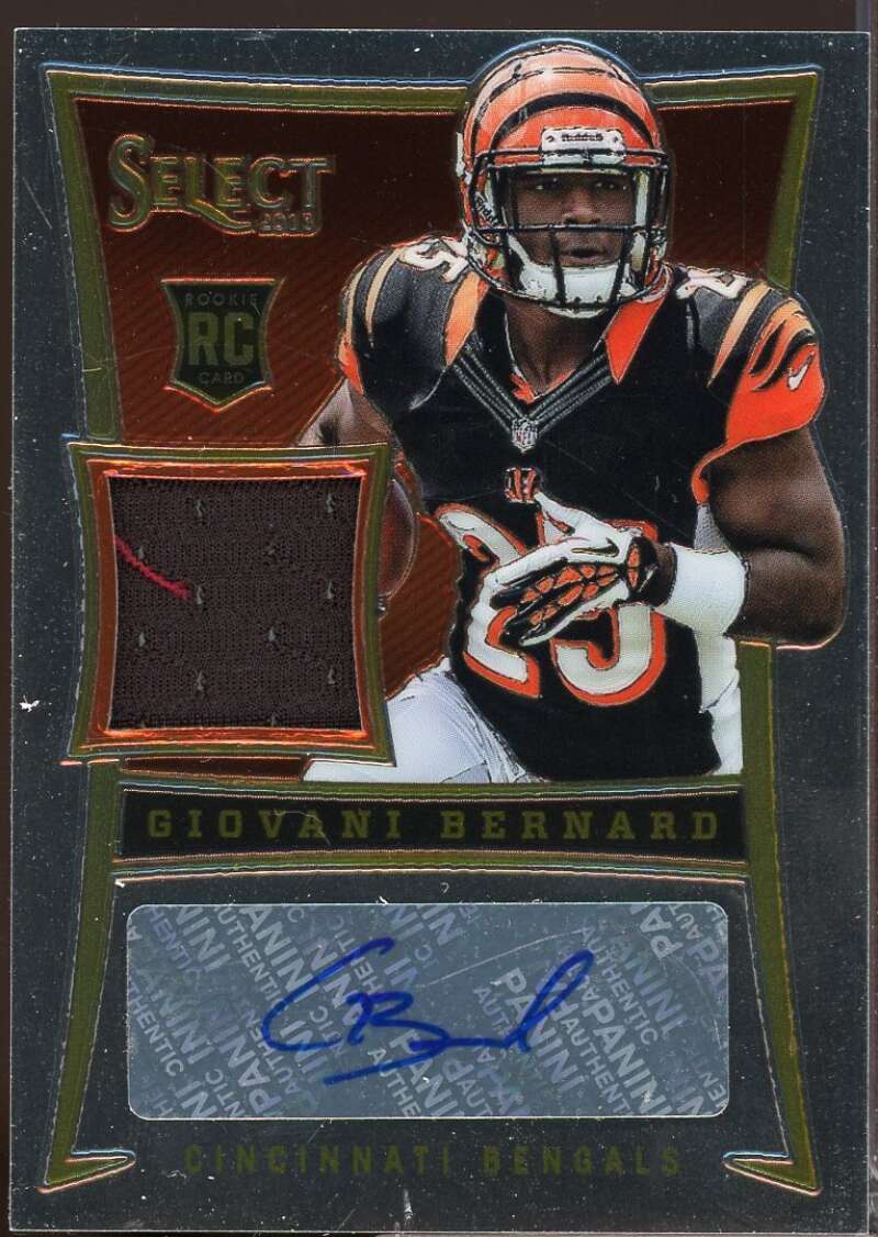Giovani Bernard /399 Card 2013 Select Rookie Jersey Autographs #191  Image 1