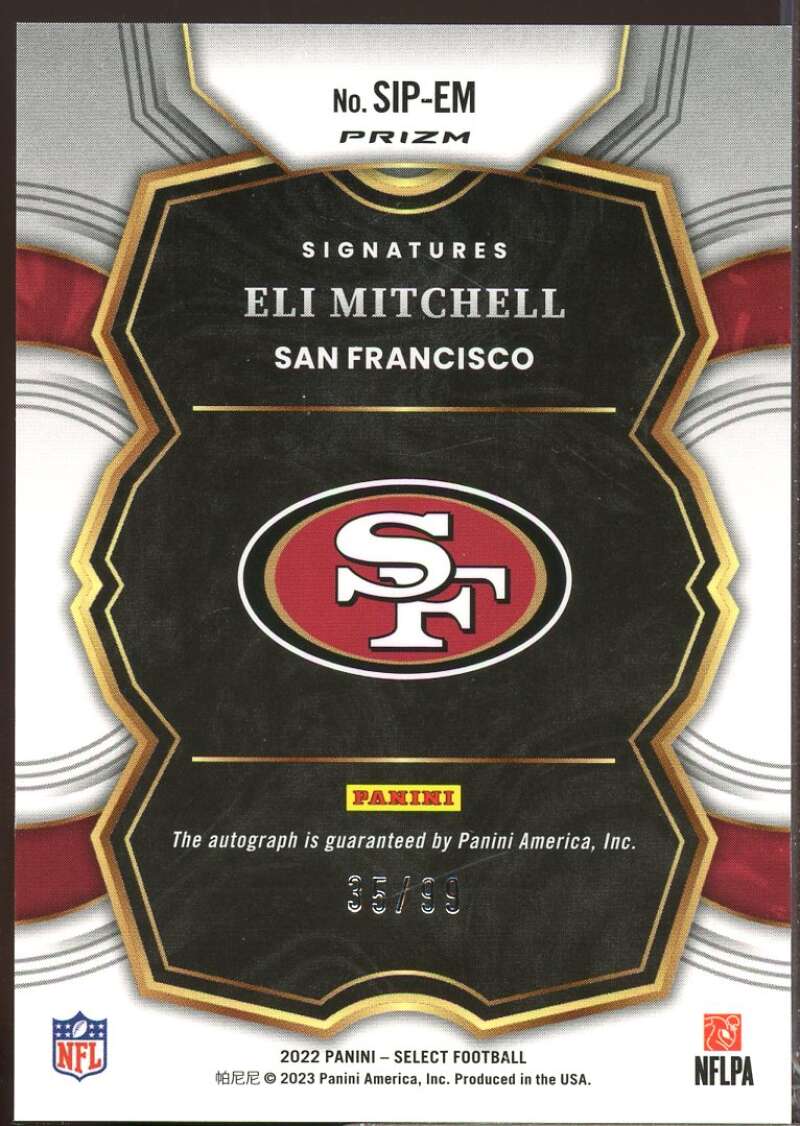 Eli Mitchell /99 Card 2022 Select Autograph Silver Prizm #35  Image 2