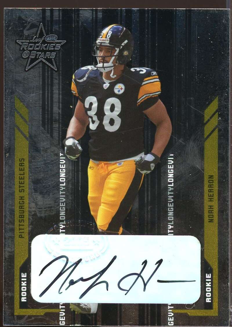 Noah Herron 2005 Leaf Rookies and Stars Rookie Auto Longevity Parallel #239  Image 1