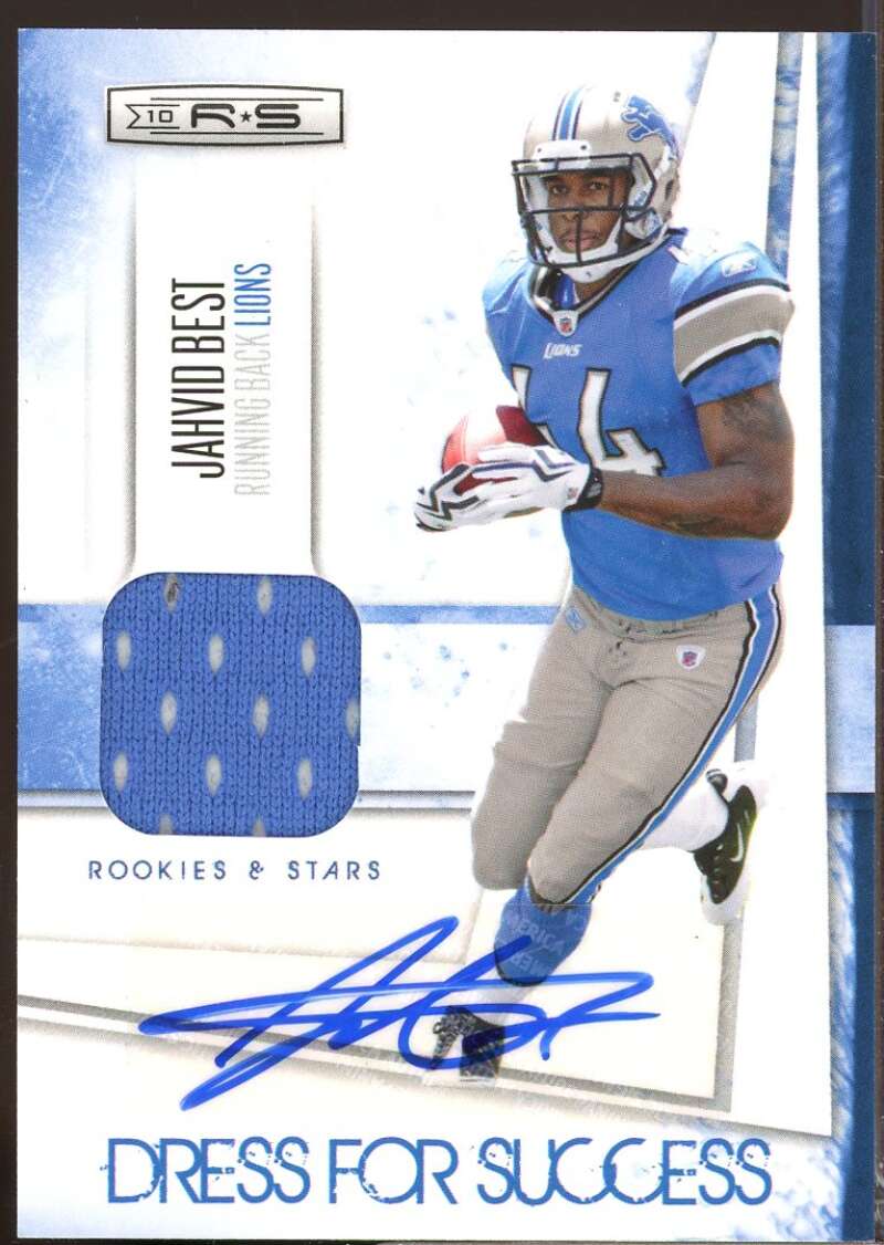 Jahvid Best /25 2010 Rookies Stars Dress for Success Rookie Jsy Autograph #25  Image 1