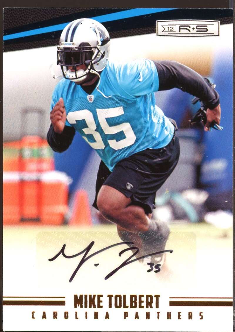 Mike Tolbert /25 Card 2012 Rookies and Stars Autographs #122  Image 1