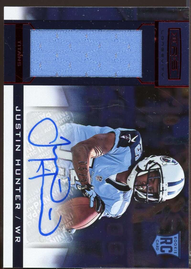 Justin Hunter 2013 Rookies and Stars Longevity Rookie Jersey Auto Ruby #215  Image 1