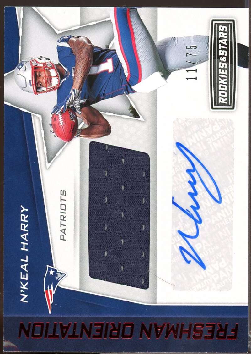 N'Keal Harry 2019 Rookies Stars Freshman Orientation Rookie Jersey Autograph #9  Image 1