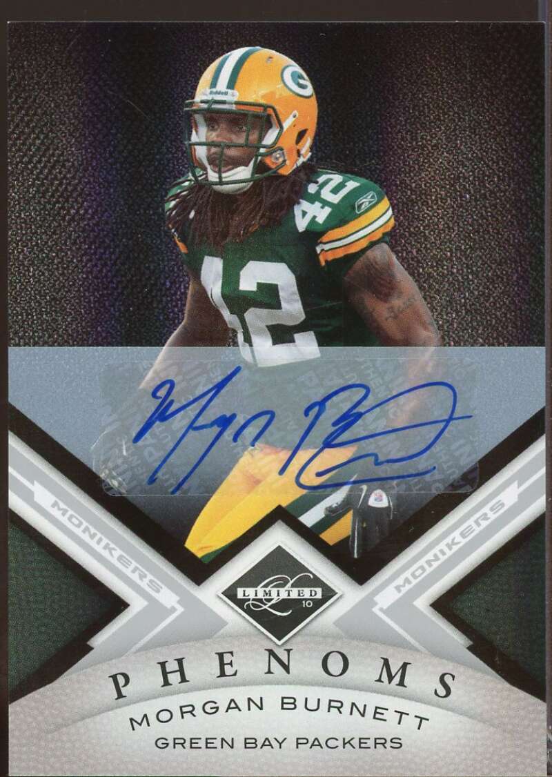 Morgan Burnett Card 2010 Limited Phenoms Monikers Autographs Silver #185  Image 1