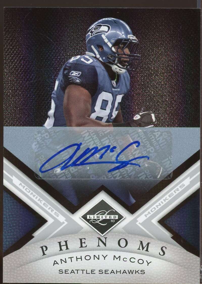 Anthony McCoy Card 2010 Limited Phenoms Monikers Autographs Silver #153  Image 1