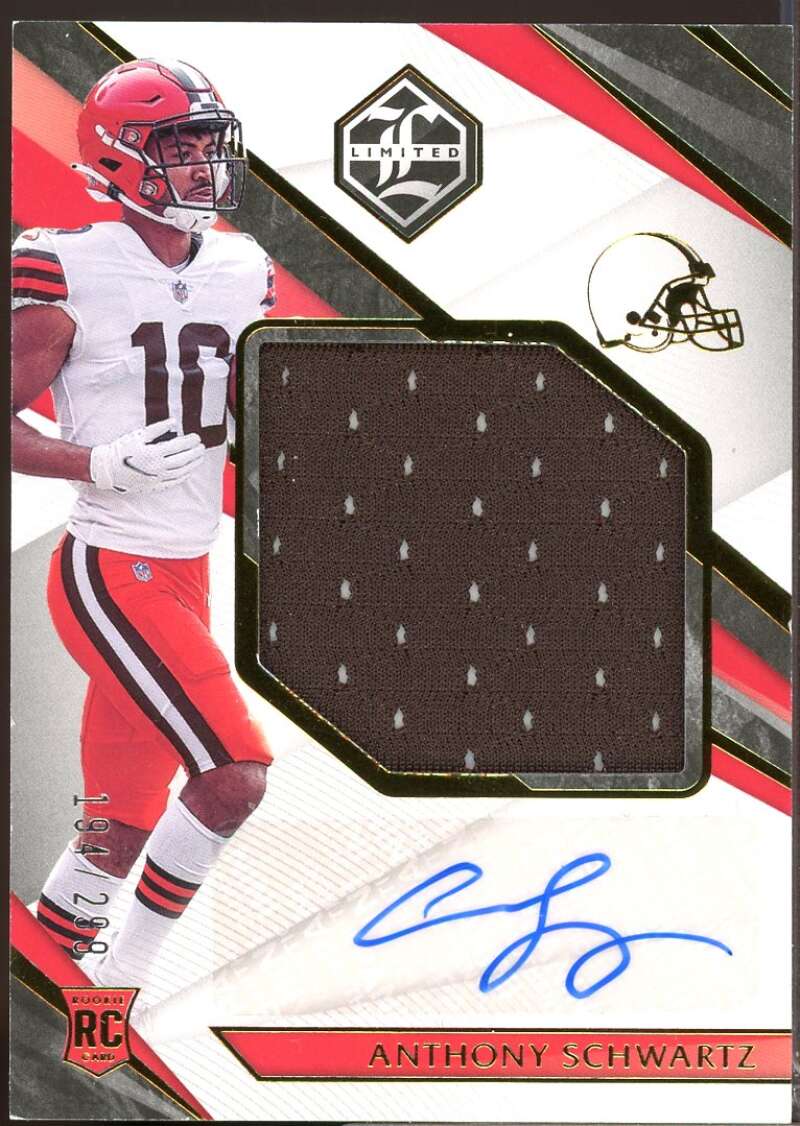 Anthony Schwartz /299 Card 2021 Limited Rookie Jersey Autograph #173  Image 1