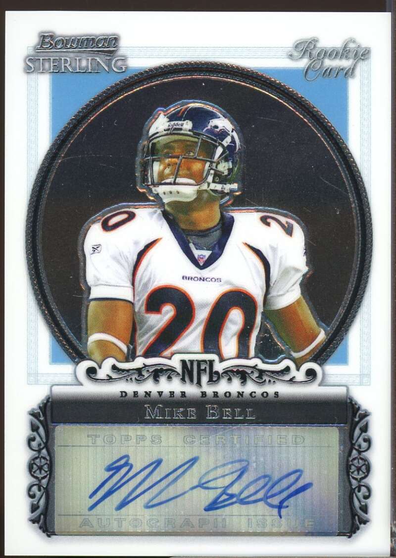Mike Bell RC Card 2006 Bowman Sterling Rookie Autograph #MBE  Image 1