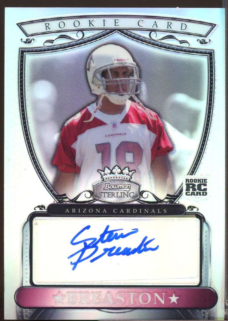 Steve Breaston Card 2007 Bowman Sterling Rookie Autograph Refractors #SB  Image 1