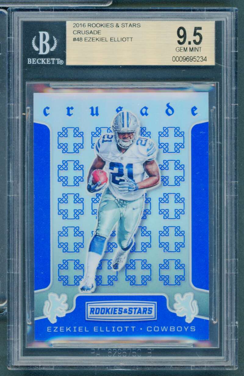 Ezekiel Elliott Rookie Card 2016 Rookies Stars Crusade #48 BGS 9.5 Image 1