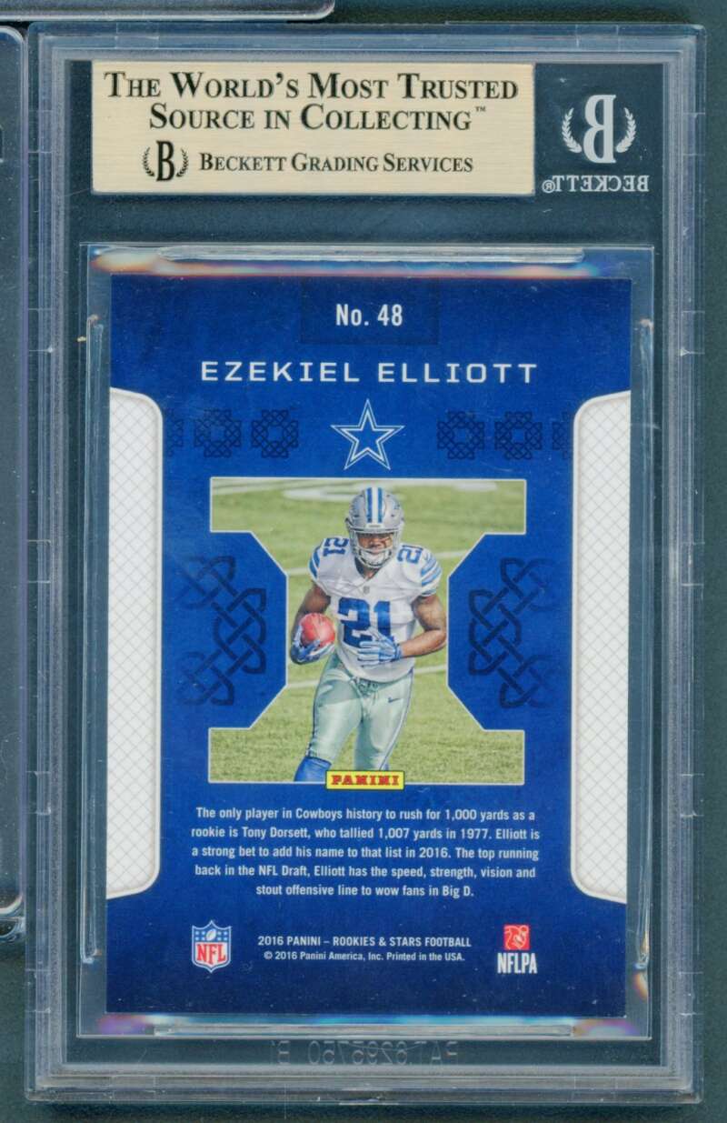 Ezekiel Elliott Rookie Card 2016 Rookies Stars Crusade #48 BGS 9.5 Image 2